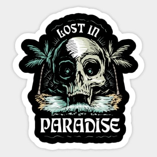 lost in paradise Sticker